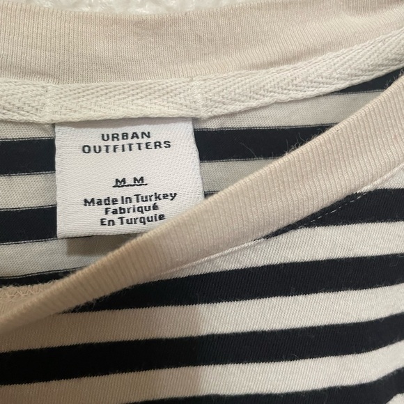Urban outfitters black and white stripe cotton t shirt crew neck medium - Picture 3 of 5